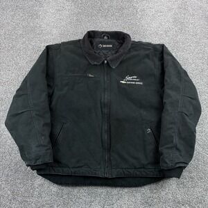Dri-Duck Canvas Jacket Mens 2XL Black Chevrolet Sparta Work Corduroy Collar